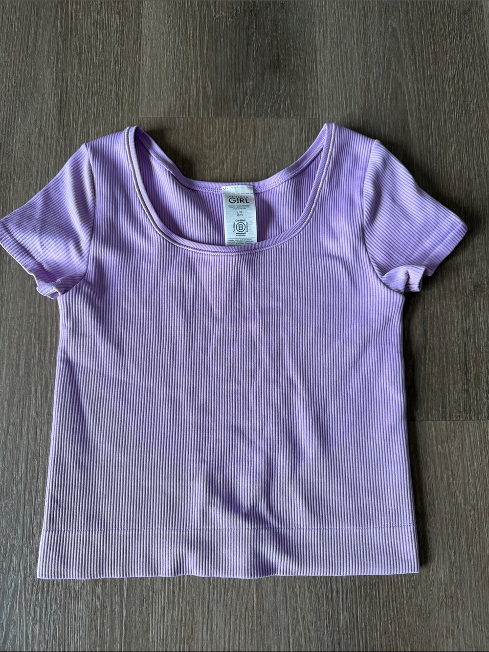 Athleta Girl Ribbed Scoop Neck Crop Top - Lavender